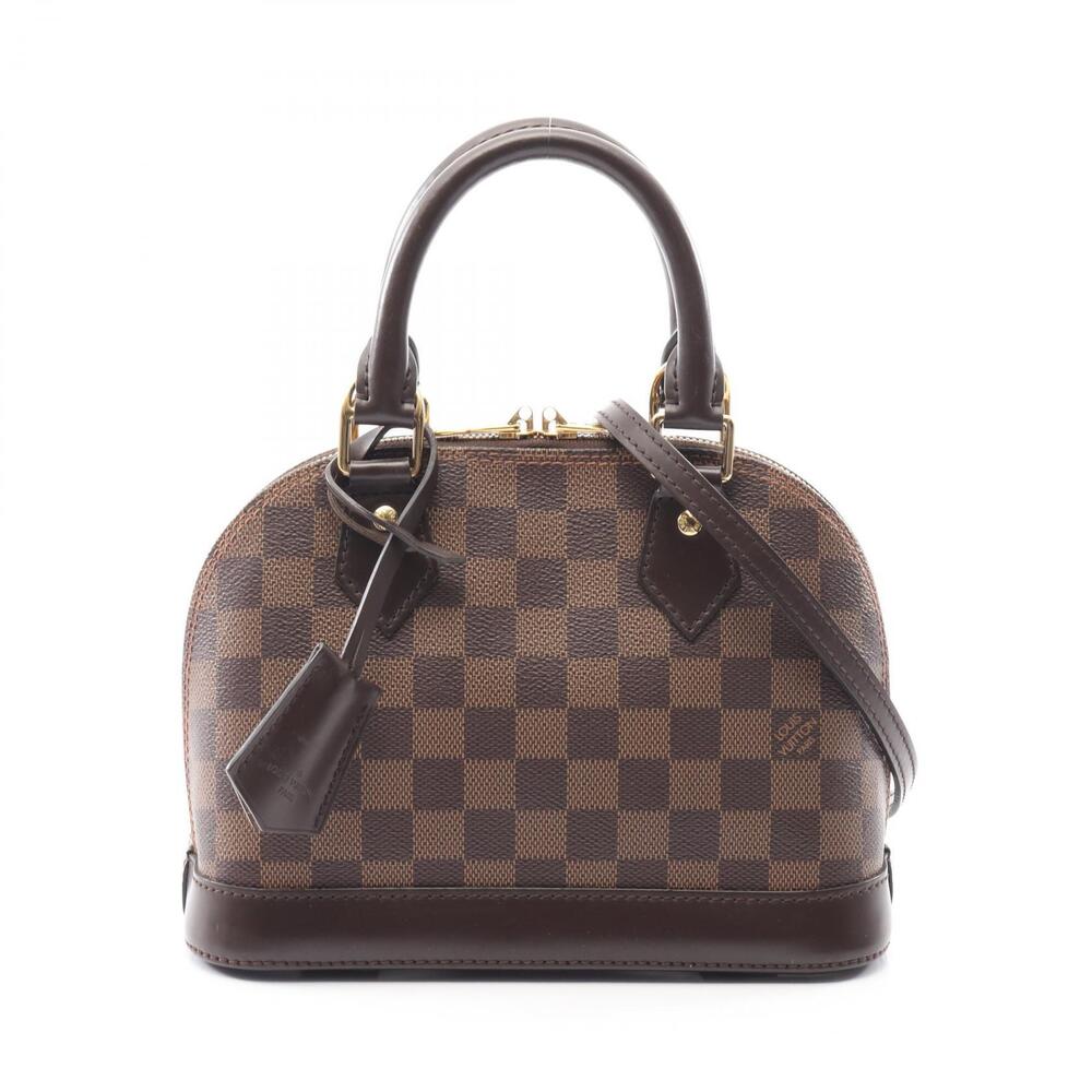 Louis Vuitton Alma Brown Handbag Leather Damier - Picture 2 of 8